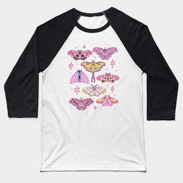 magical moths Baseball T-Shirt by chiaraLBart